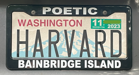 Poetic Bainbridge Island License Plate Holder