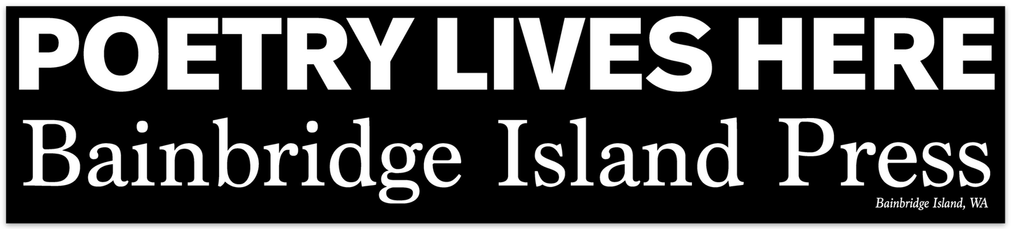 Poetry Lives Here Bumper Sticker (Large)