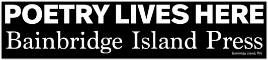 Poetry Lives Here Bumper Sticker (Large)