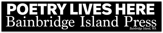 Poetry Lives Here Bumper Sticker (Small)