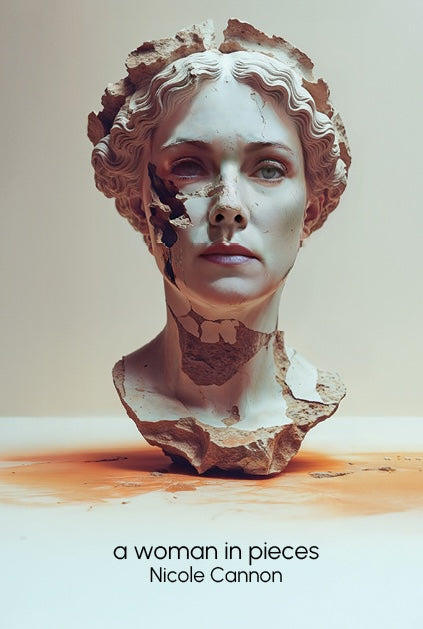 a woman in pieces